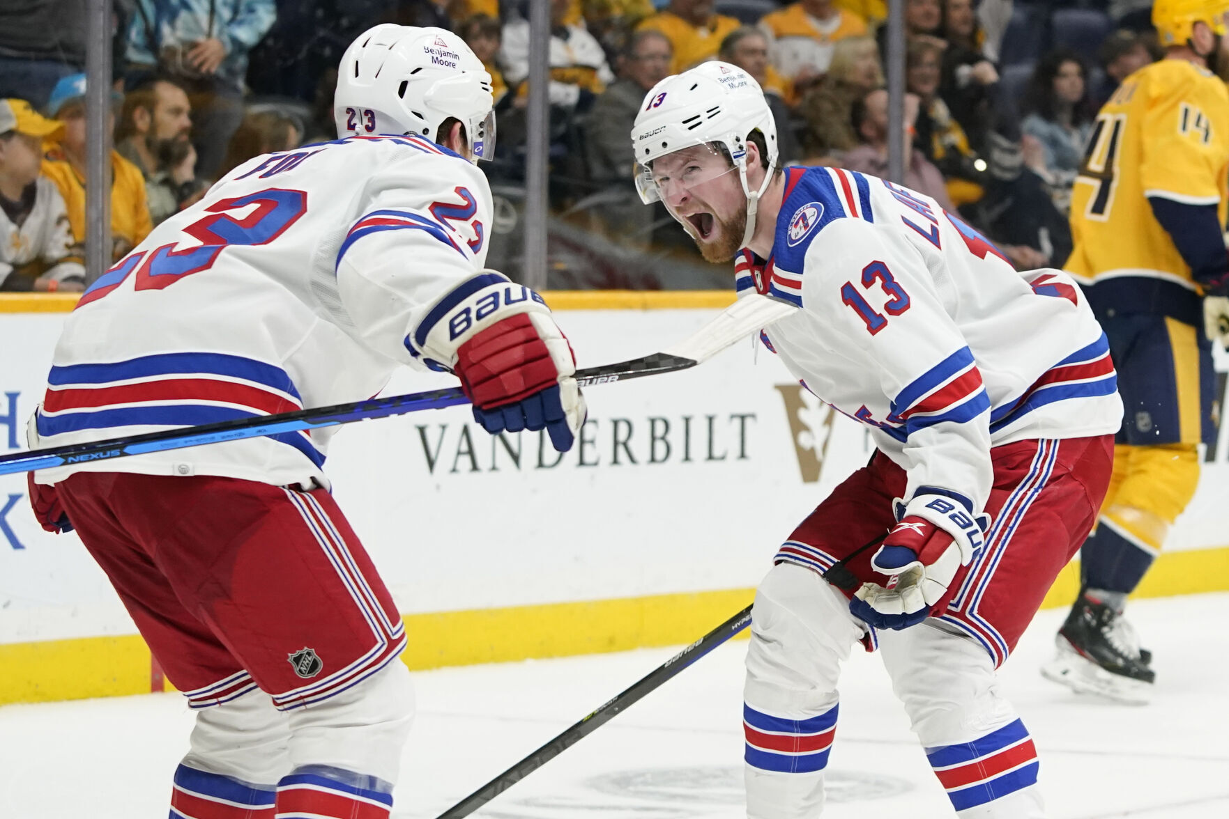 APTOPIX Rangers Predators Hockey